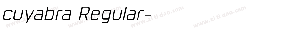 cuyabra Regular字体转换